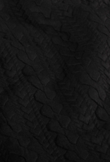 Structuur jersey kabelsteek/hartjes zwart