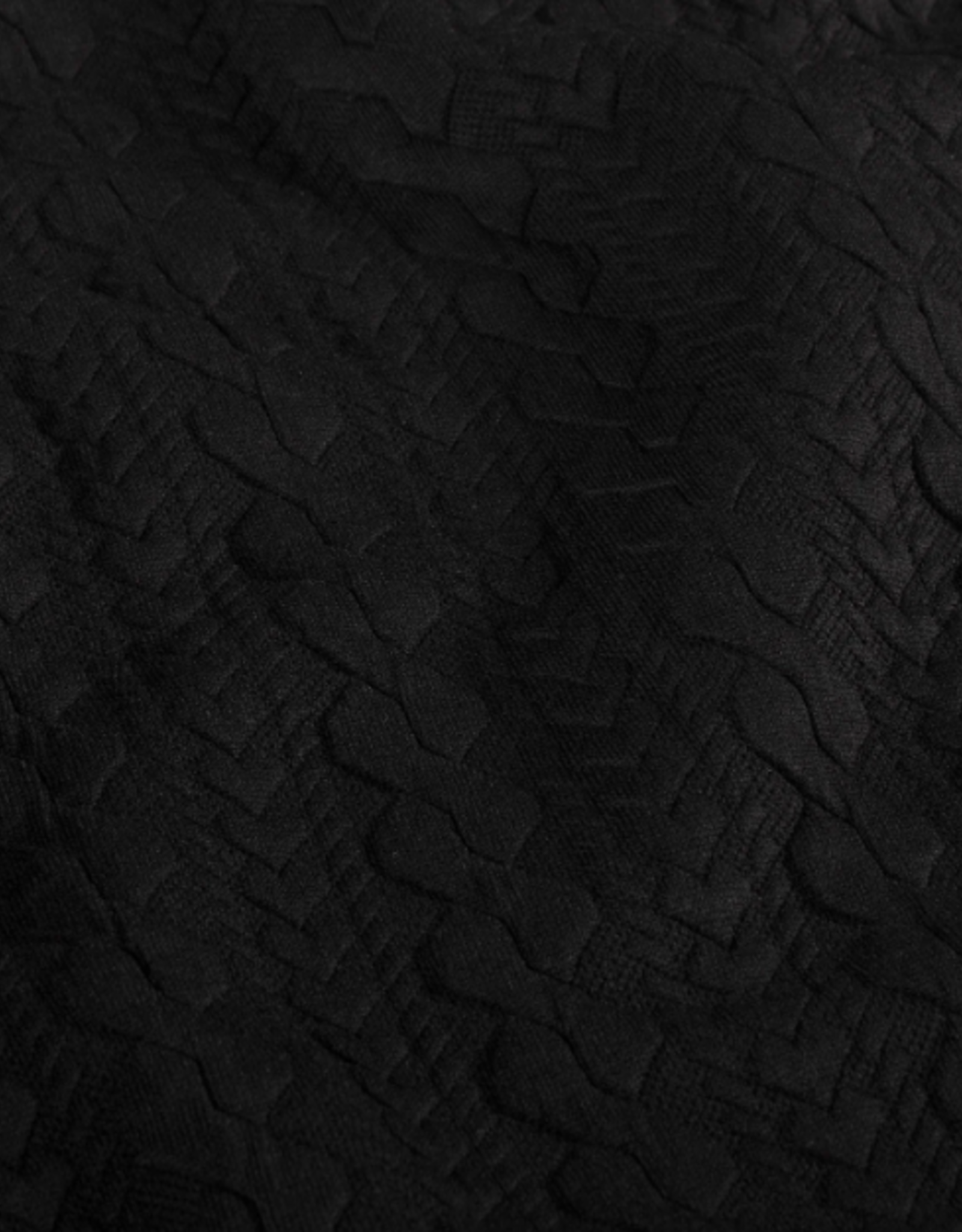 Structuur jersey kabelsteek/hartjes zwart