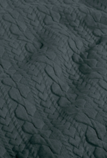 Structuur jersey kabelsteek/hartjes grijsblauw