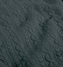 Structuur jersey kabelsteek/hartjes grijsblauw