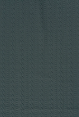 Structuur jersey kabelsteek/hartjes grijsblauw