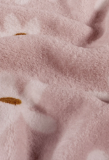 Welness fleece lieve bloemetjes zachtrose