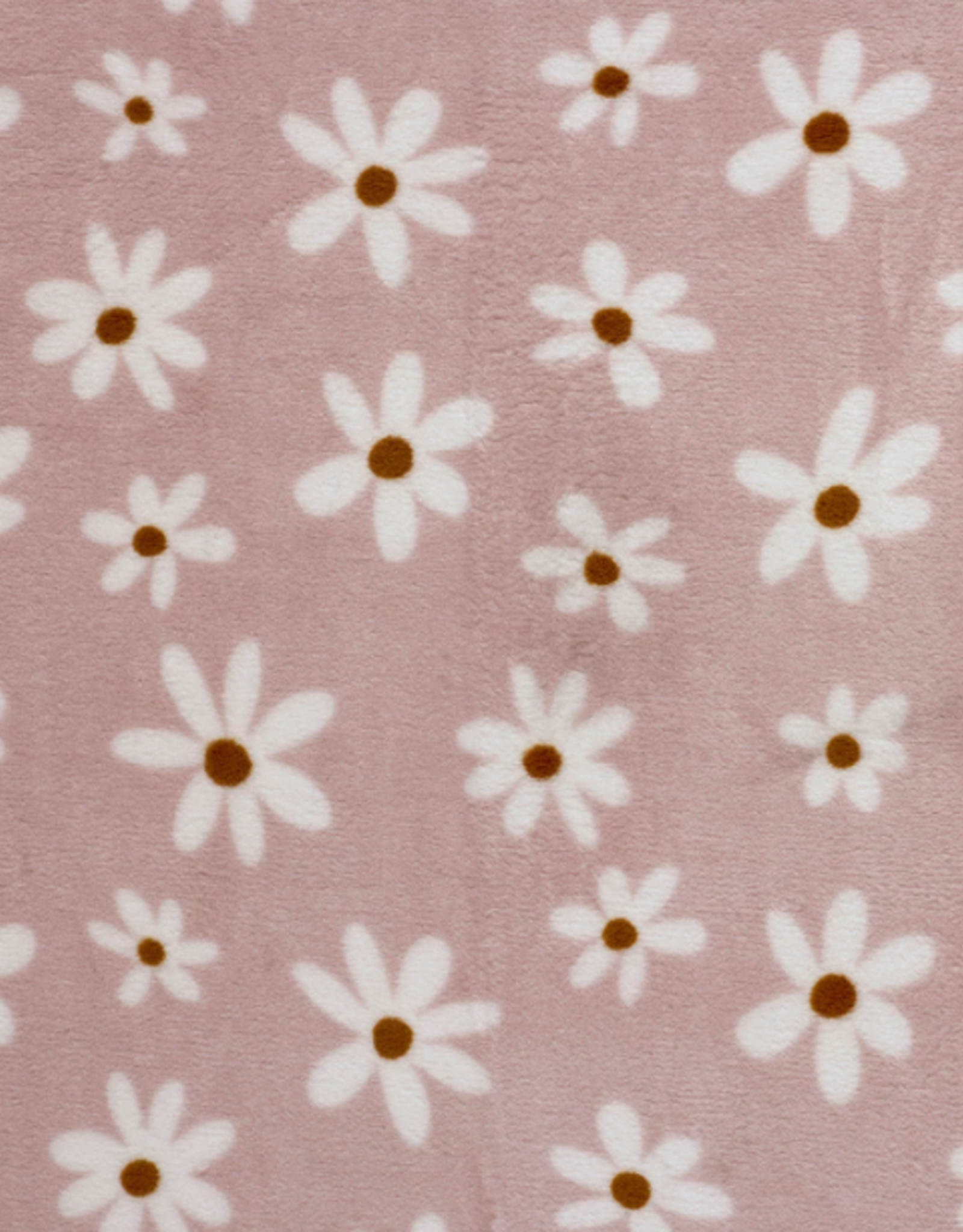 Welness fleece lieve bloemetjes zachtrose