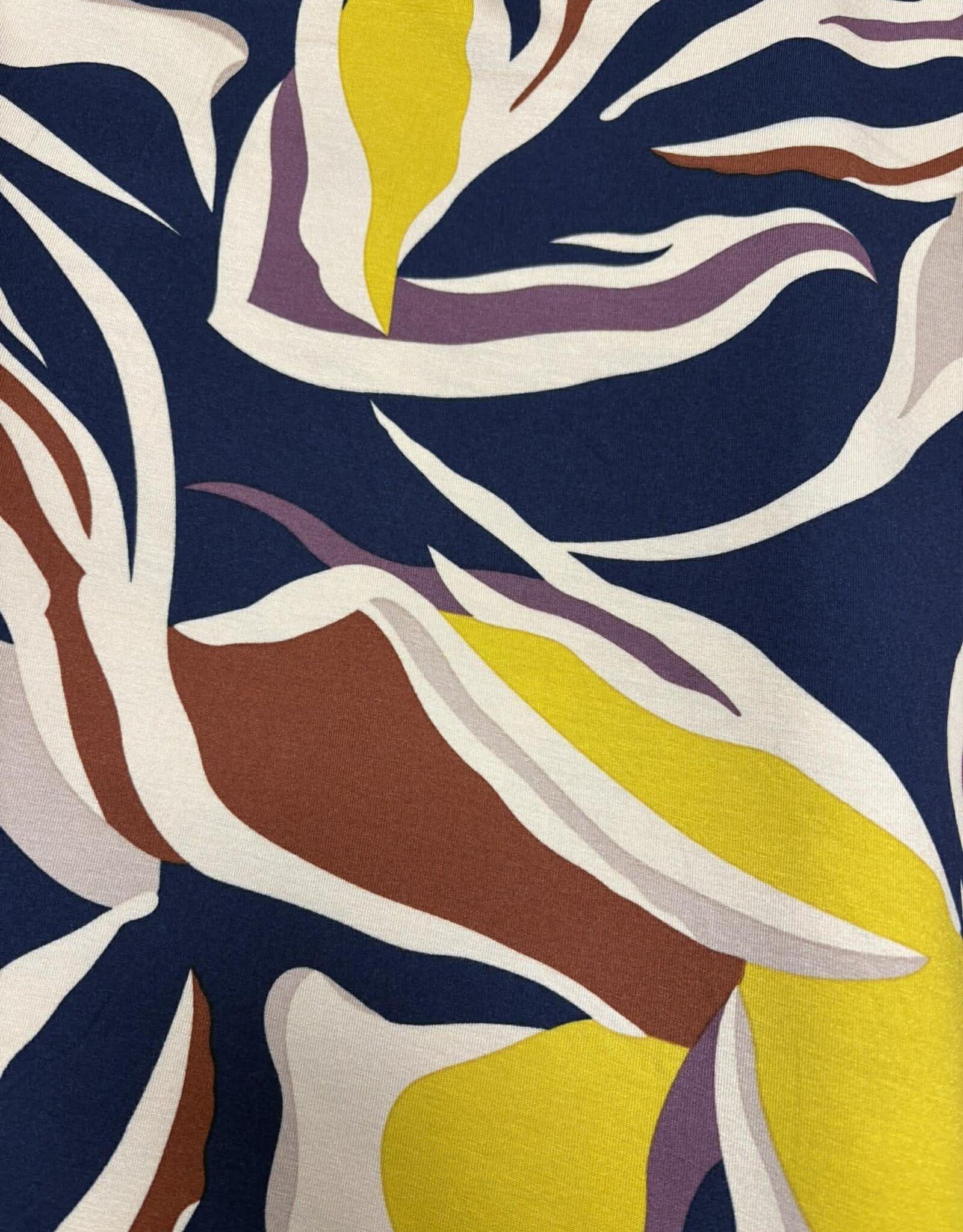 Viscose jersey navy abstracte print XL