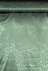 Satijn jacquard luipaardvlekken donkergroen