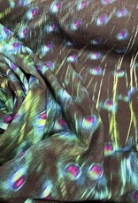 Viscosejersey Marit pauwenprint