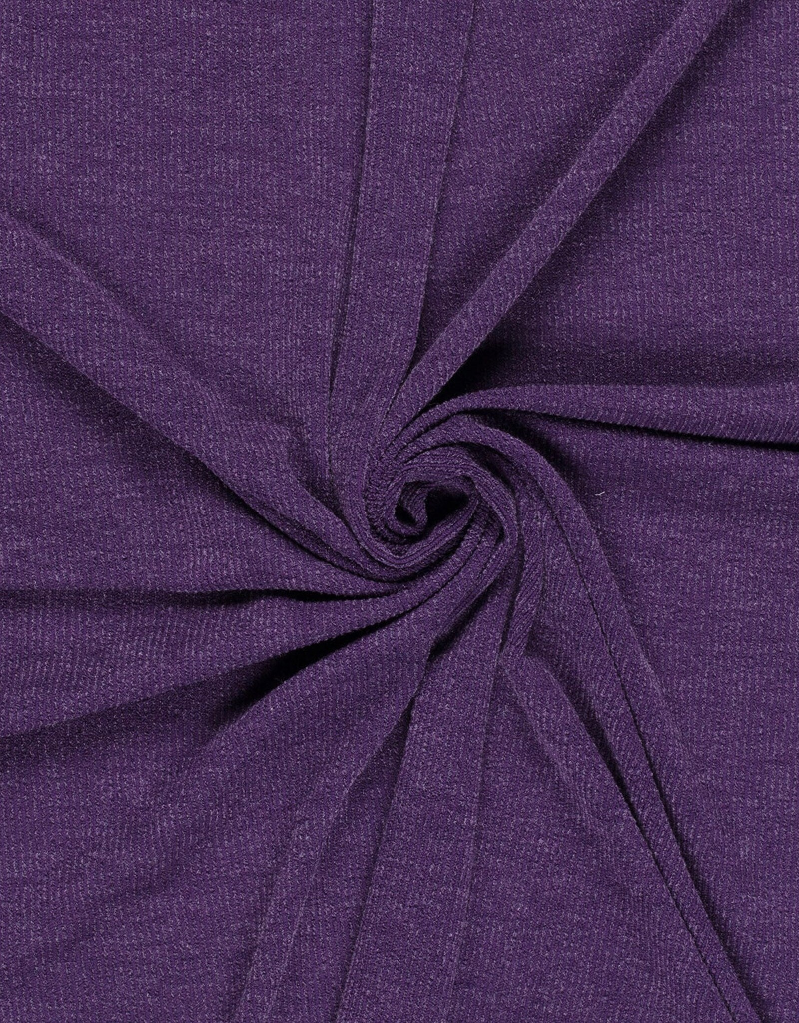 Soft cozy ribjersey aubergine paars