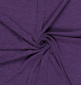 Soft cozy ribjersey aubergine paars