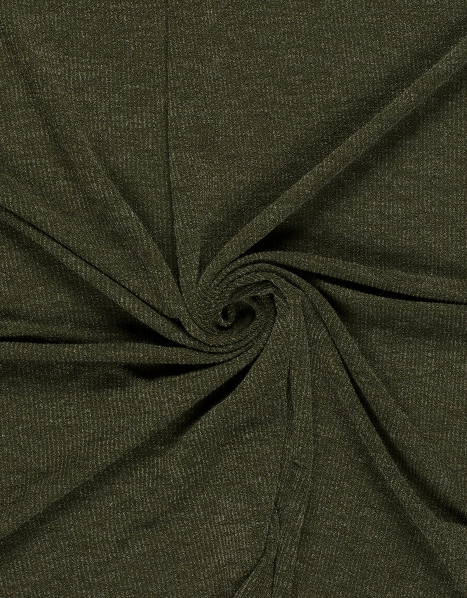 Soft cozy ribjersey kaki groen