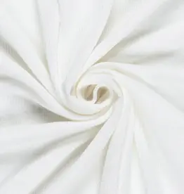 Soft cozy ribjersey gebroken wit