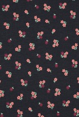 Jersey jeans mélange kleine bloemenruikers