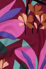 Viscose met stretch spring garden mauve