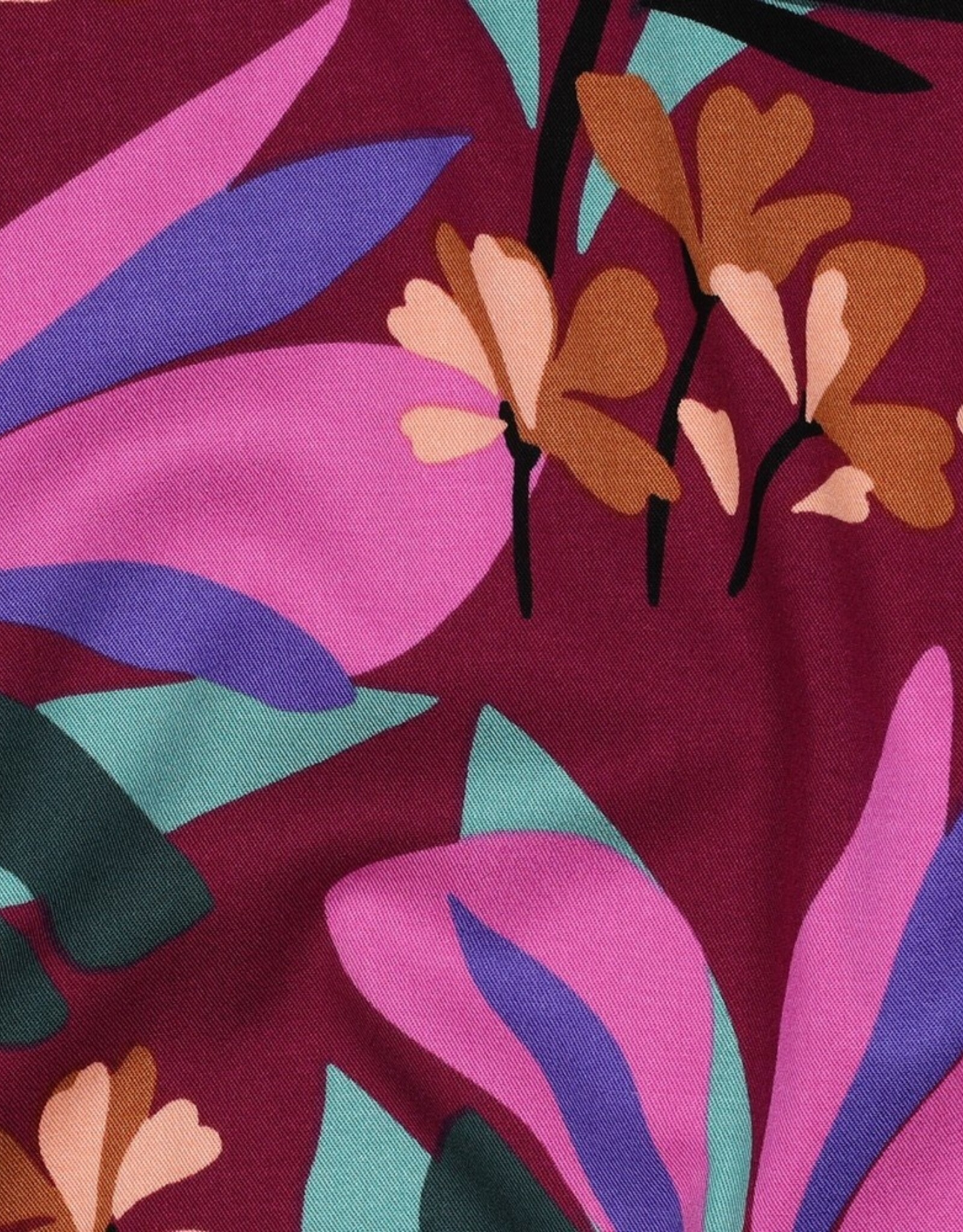 Viscose met stretch spring garden mauve
