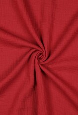 Double Gauze Uni bordeau