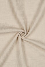 Double Gauze Uni gebroken wit