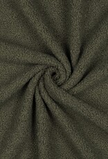Teddy fleece boucle dubbelzijdig kaki