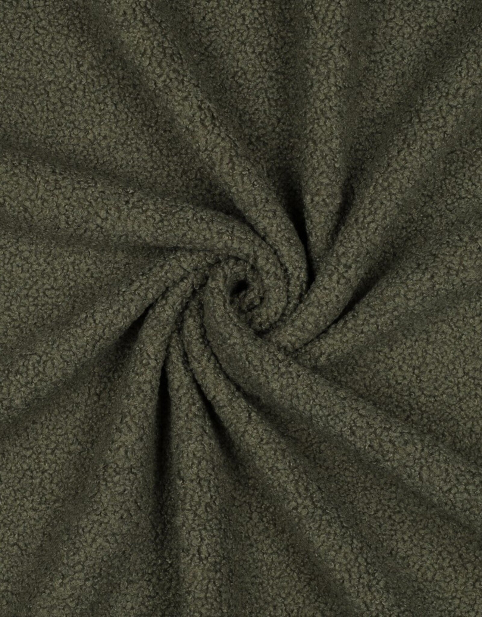 Teddy fleece boucle dubbelzijdig kaki