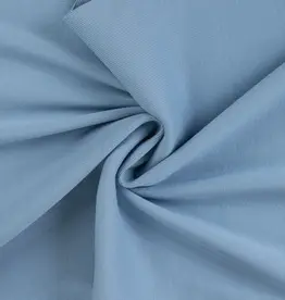 Geribbelde boordstof lichtblauw 90cm rondgebreid