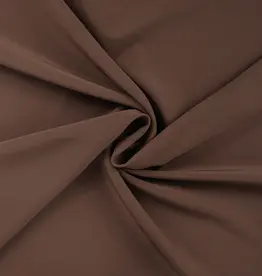 Scuba crepe 2way licht donkerbruin