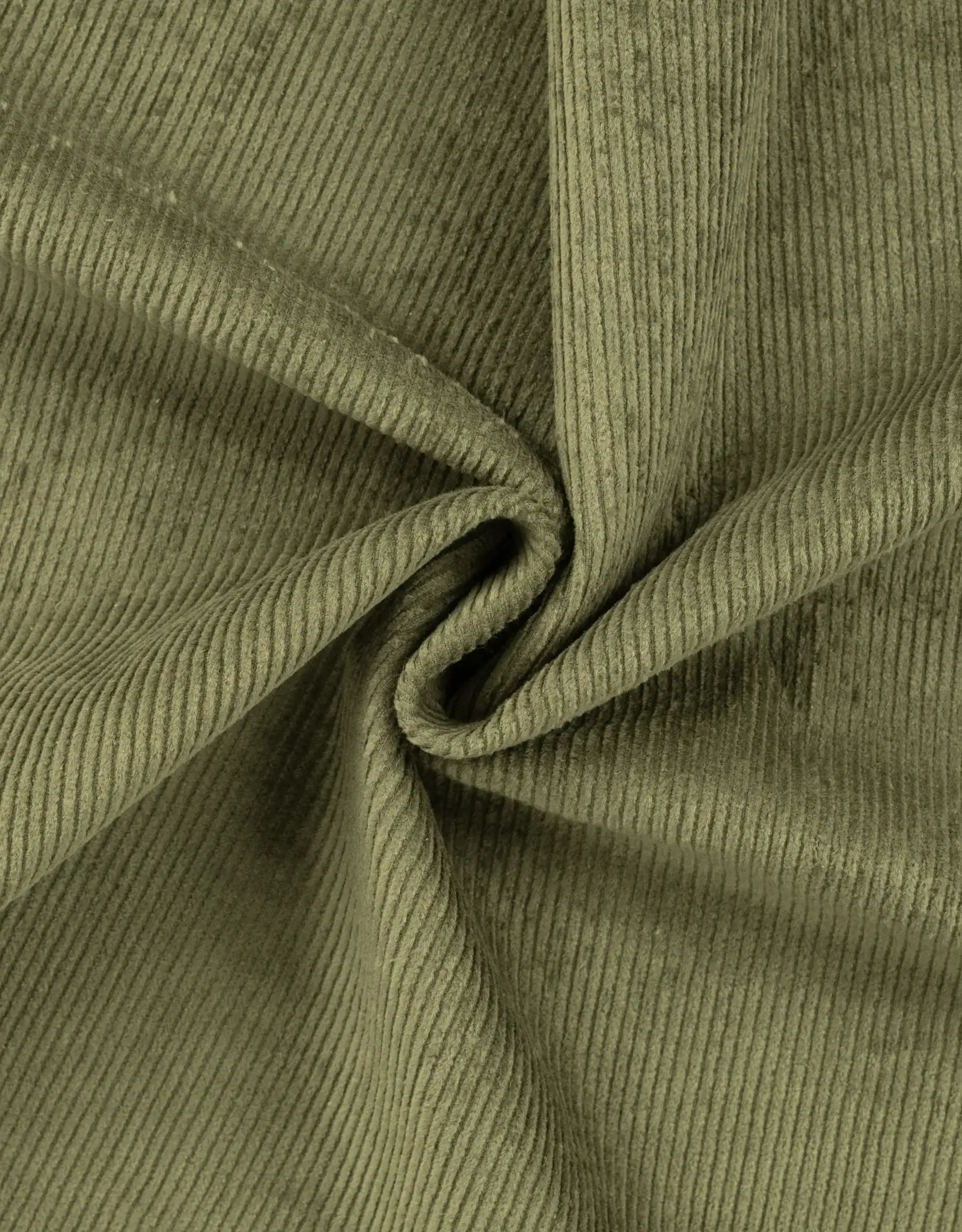 Corduroy met stretch - 8W washed - light kaki