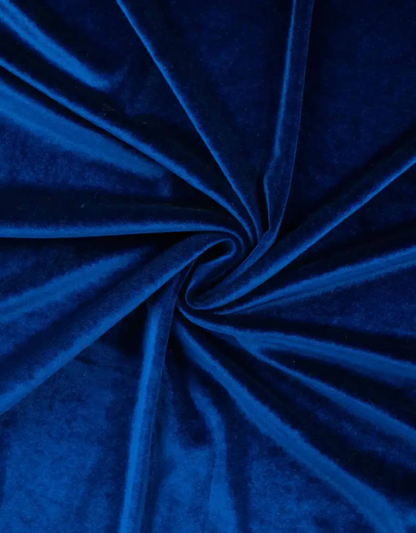 Glanzend fluweel velours - royal blue