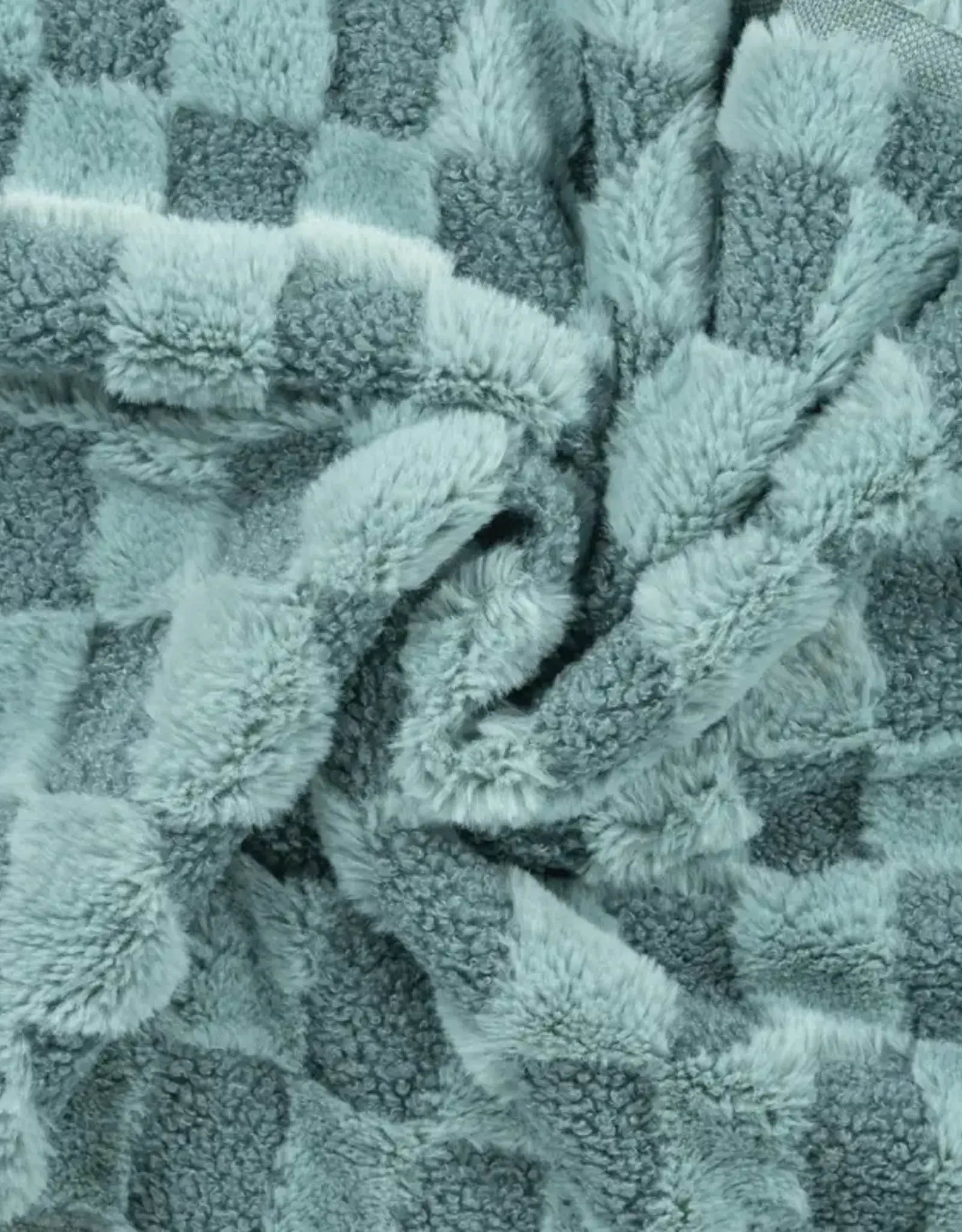 Checked Fur donker munt