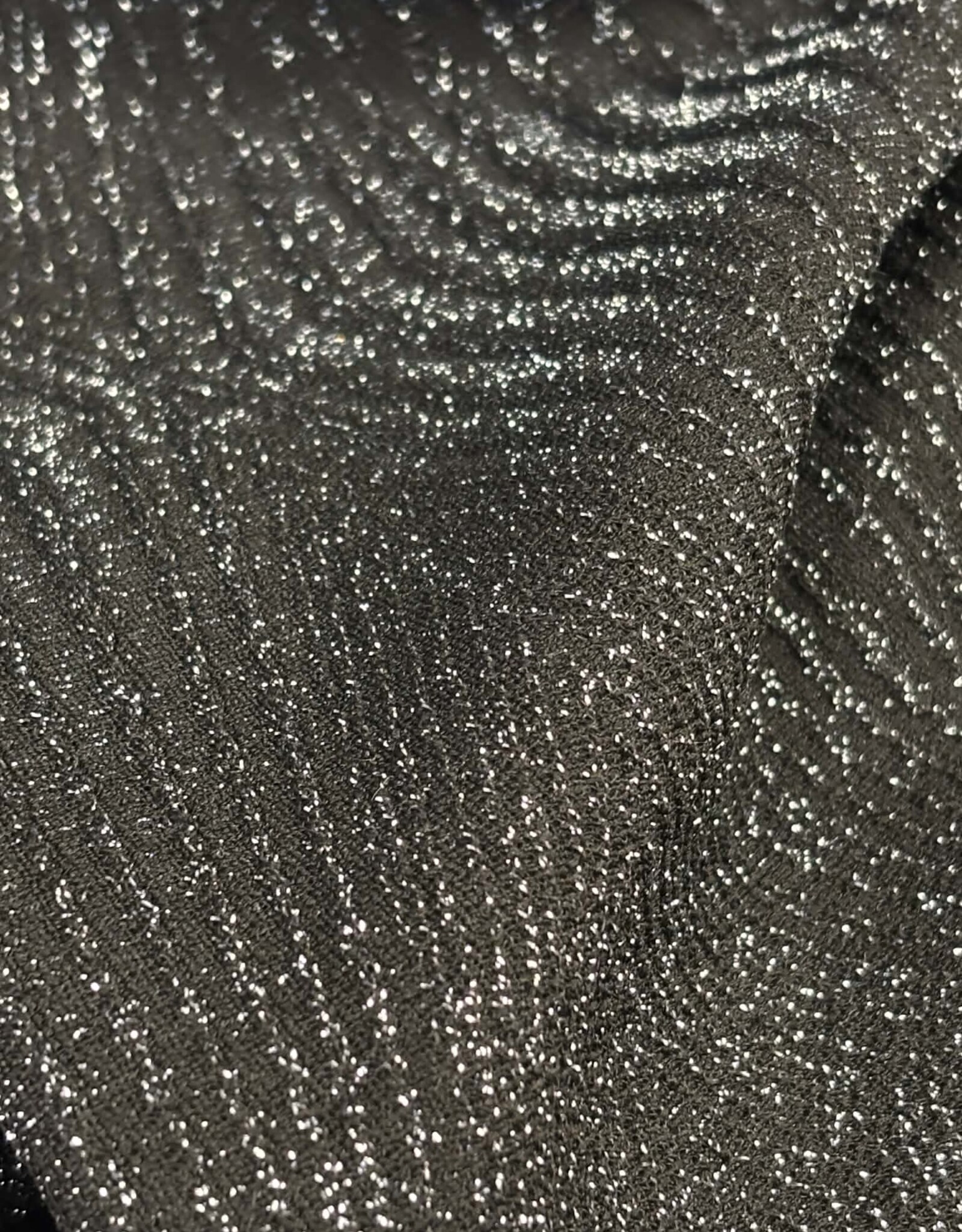 Jersey metallic silverblue glitter print