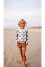 French Terry dogs and hearts wit hond met paarse muts