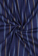 Denim strepen indigo/roest