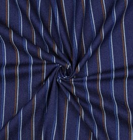 Denim strepen indigo/roest