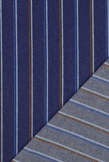 Denim strepen indigo/roest