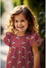 Katoen poplin dogs licht beige hond met paarse muts