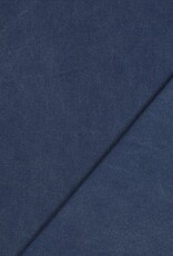 Stonewashed canvas jeansblauw
