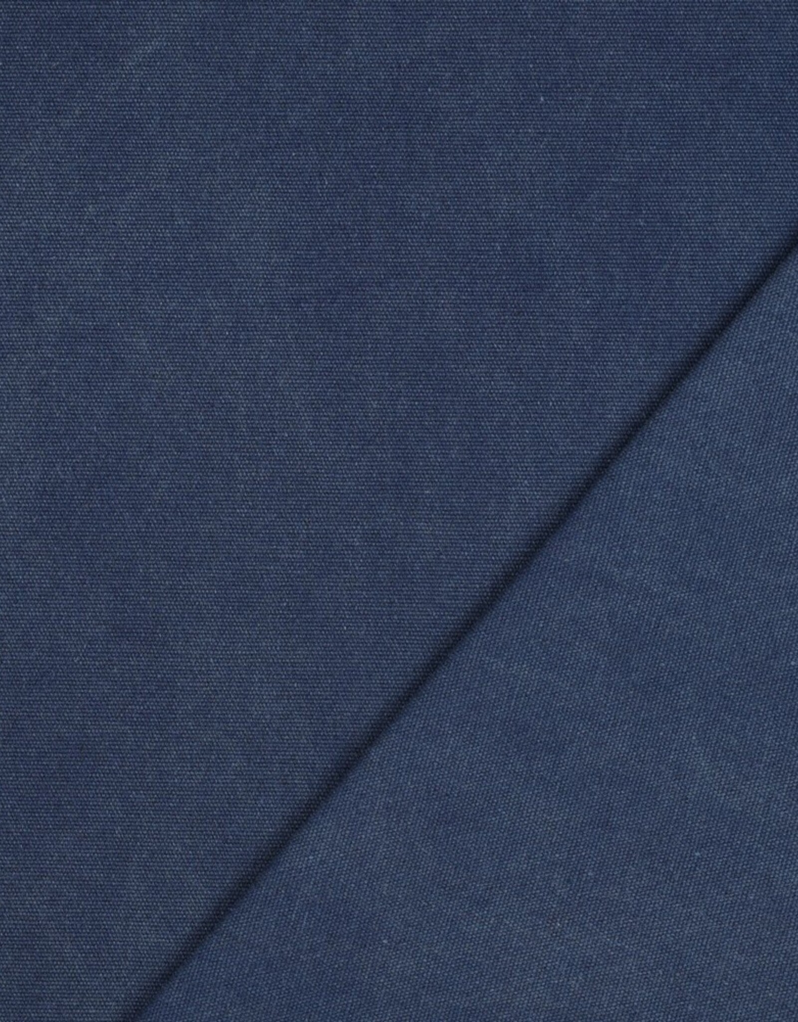 Stonewashed canvas jeansblauw