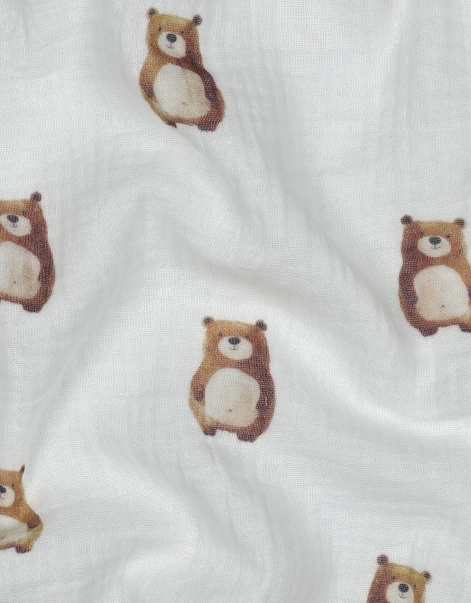 Double gauze wit digitale beren cute bears