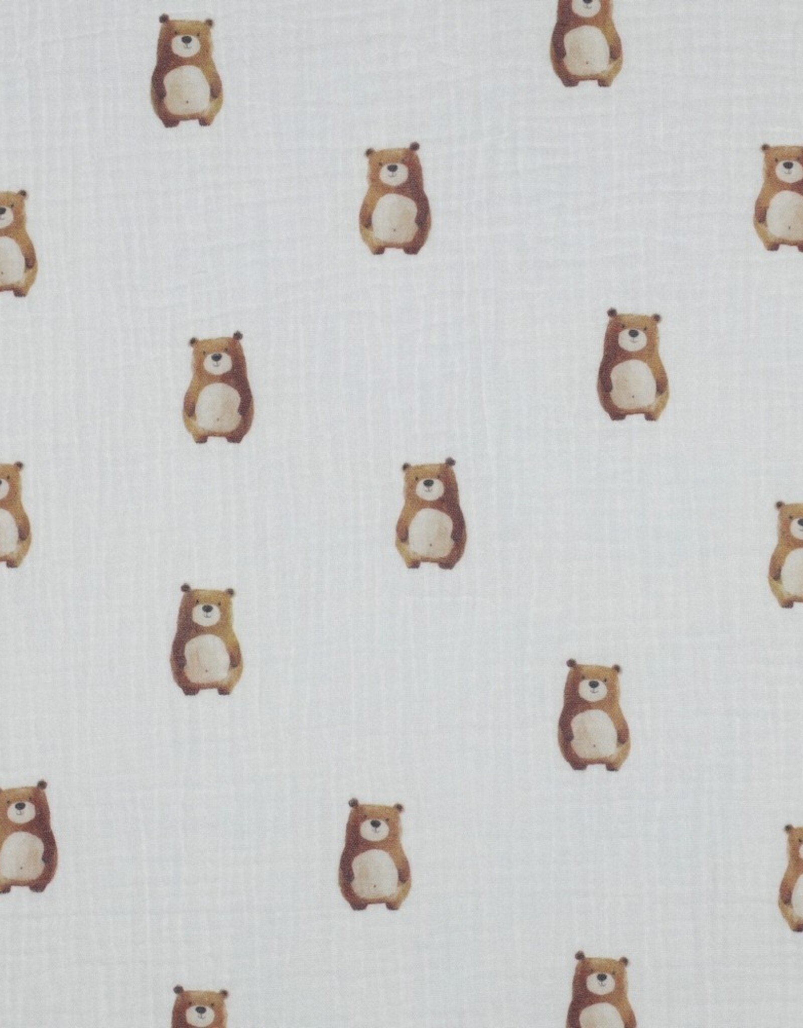 Double gauze wit digitale beren cute bears