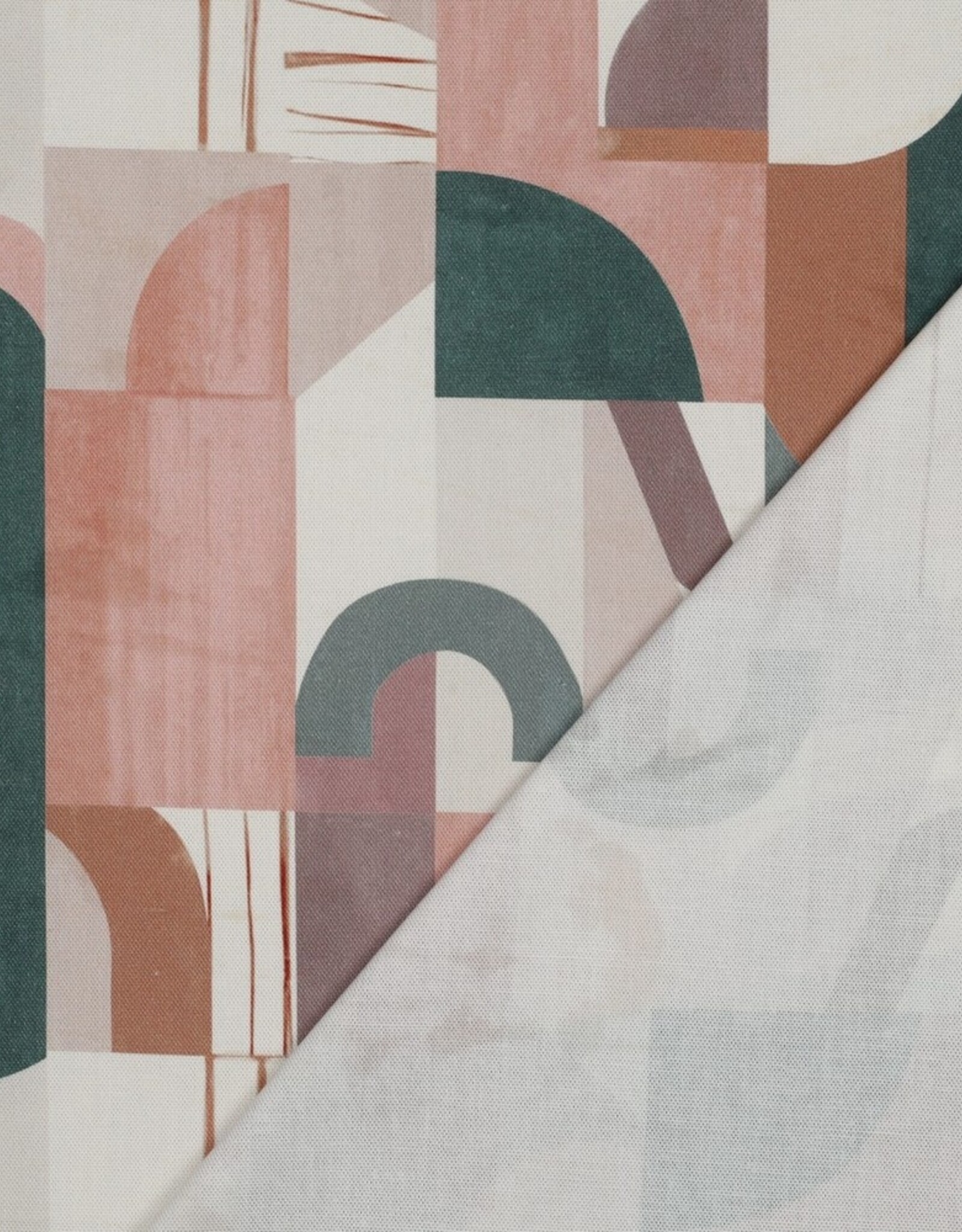 Canvas digital print abstract art pastel pink greens