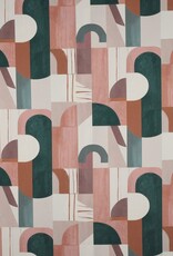 Canvas digital print abstract art pastel pink greens