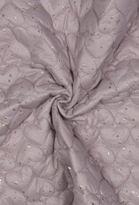 Gewatteerde stepper dubbelzijdig hartjesmotief met foliedruk oudroze