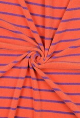 Spons gestreept oranje/paars