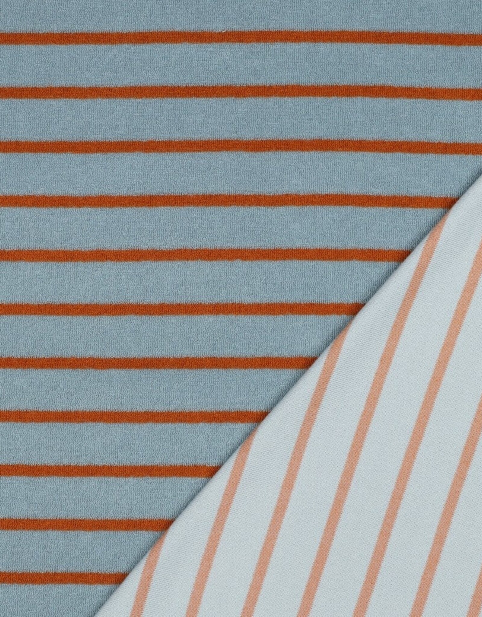 Spons gestreept denimblue/roest