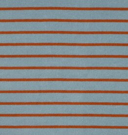 Spons gestreept denimblue/roest