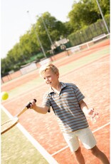 Spons gestreept denimblue/roest