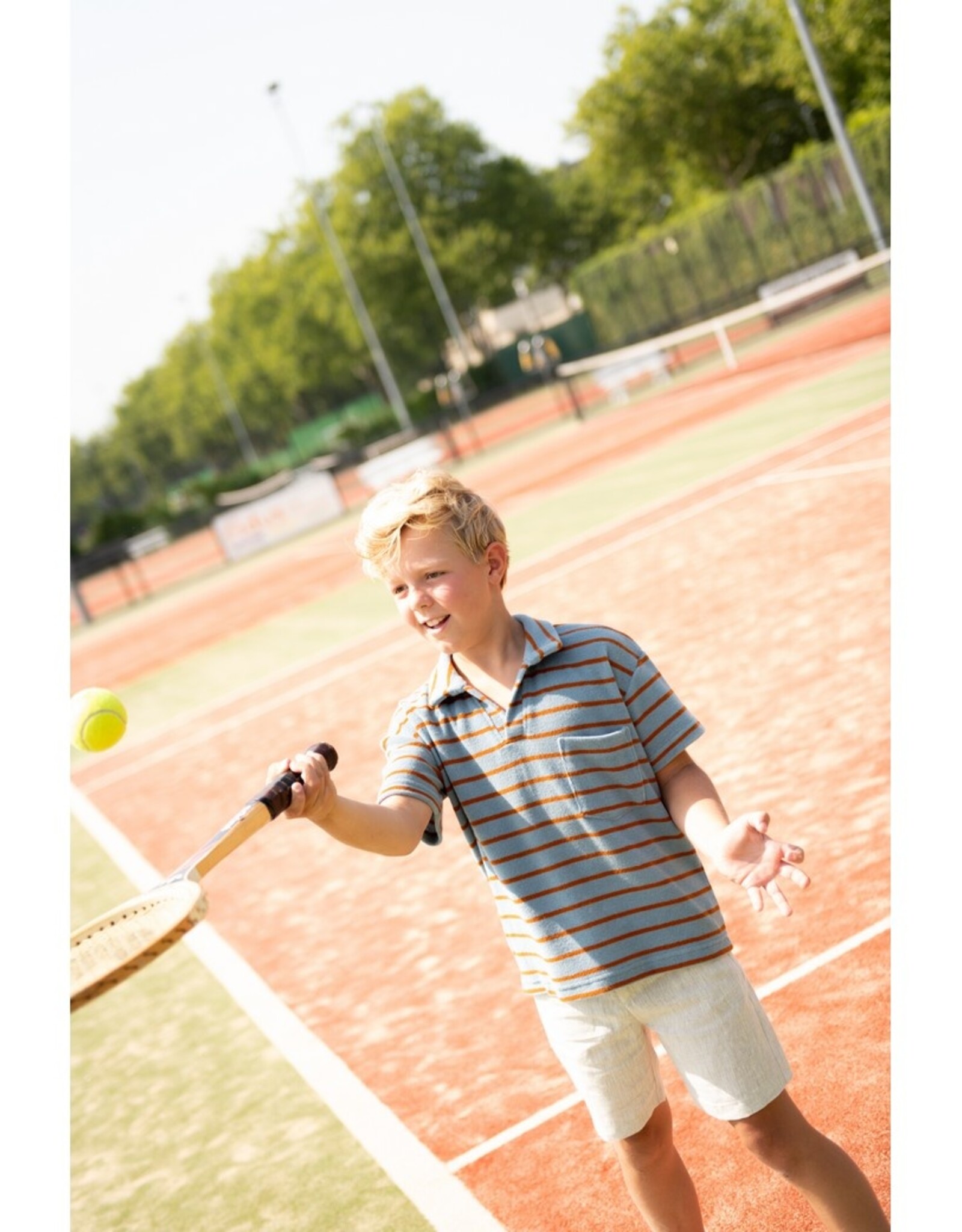 Spons gestreept roze/magenta