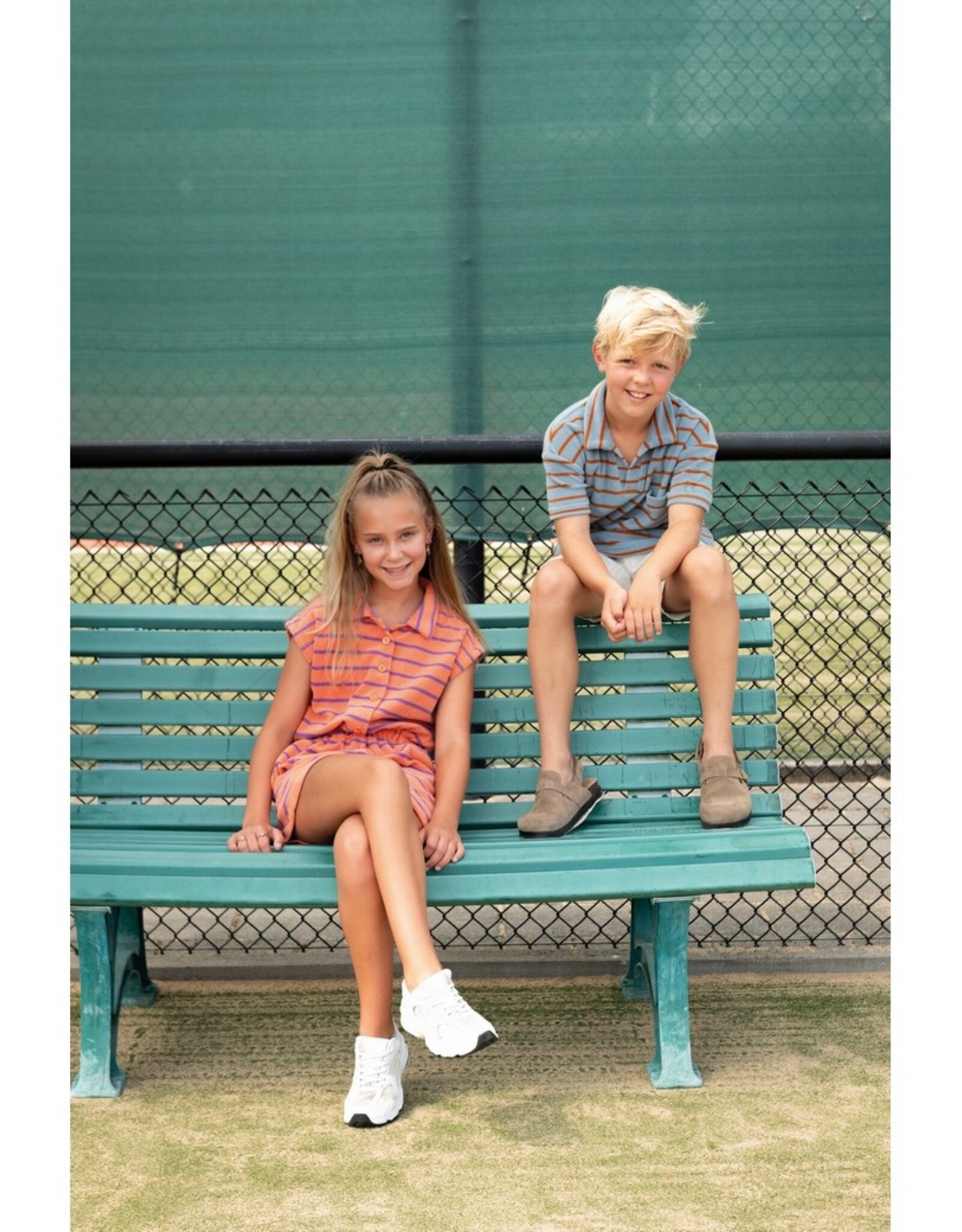 Spons gestreept roze/magenta