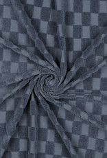 Spons patroon blokken denim blauw