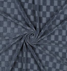 Spons patroon blokken denim blauw