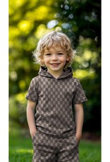 Spons patroon blokken denim blauw