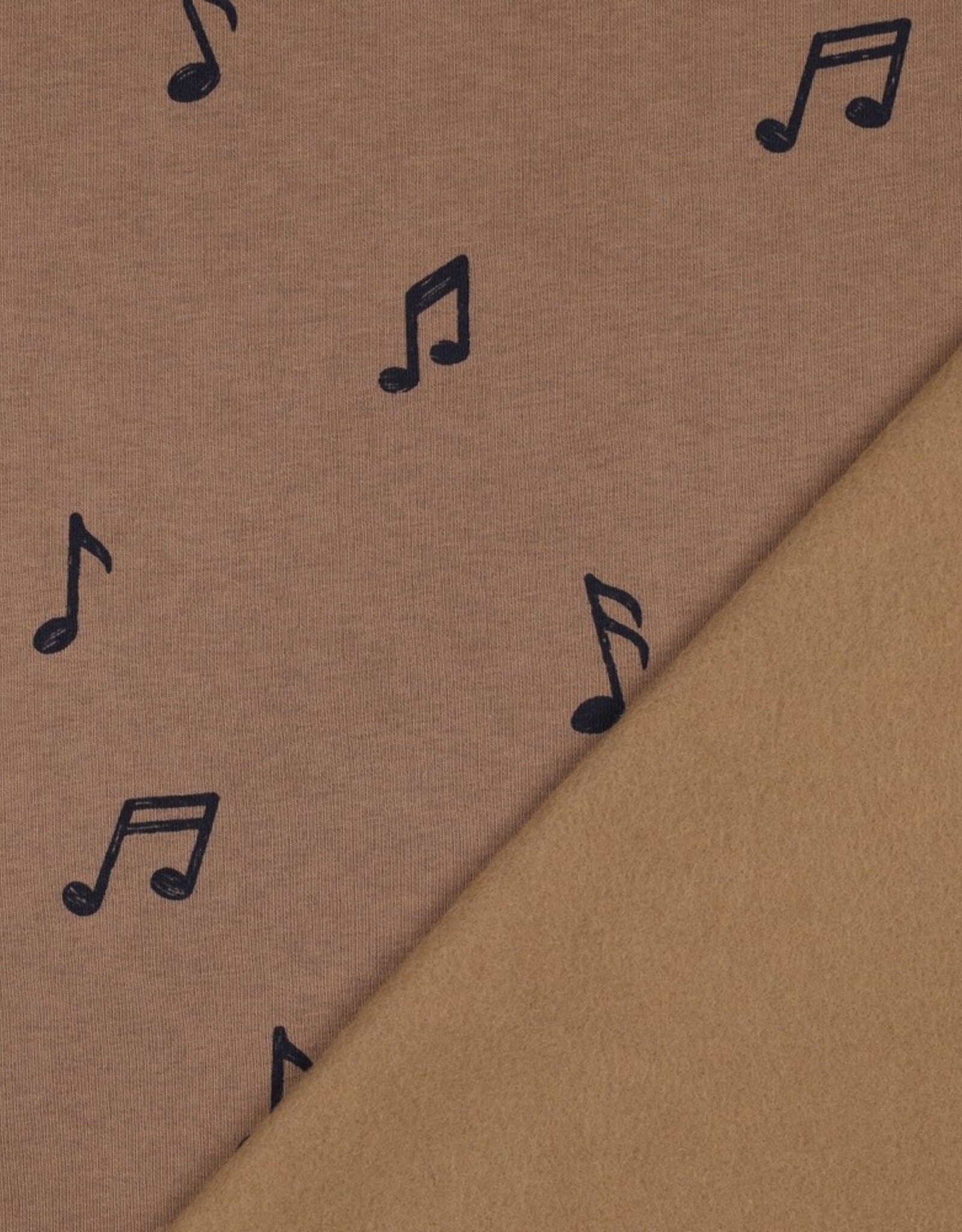 Jogging music muzieknoten bruin