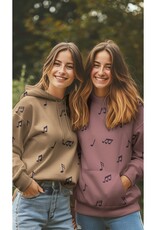 Jogging music muzieknoten bruin